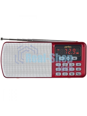 Радиоприемник цифровой Perfeo ЕГЕРЬ FM+ 70-108МГц/ MP3/ питание USB или BL5C/ красный(i120-RED)	