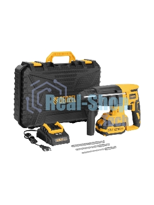 Перфоратор Denzel RHH-BL-20-28, SDS-plus, 20 В, 3 Дж, от аккумулятора