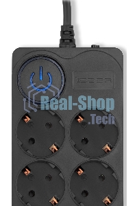 Сетевой фильтр Ippon BK-8-EU-5-16-B 5м (8 розеток) черный (коробка)