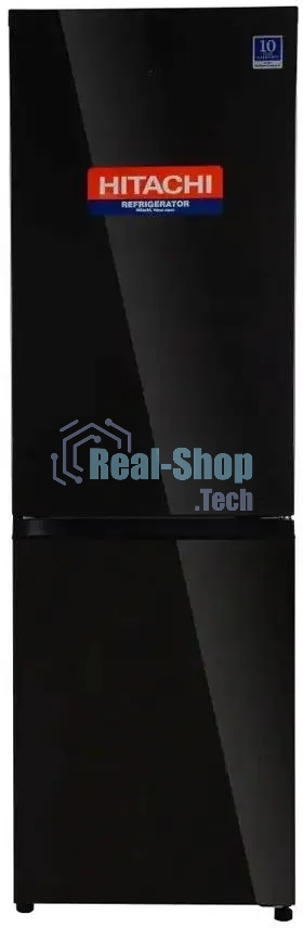 Холодильник Hitachi R-B410PUC6 BBK черный двухкамерный 215/105л морозилка снизу, No Frost