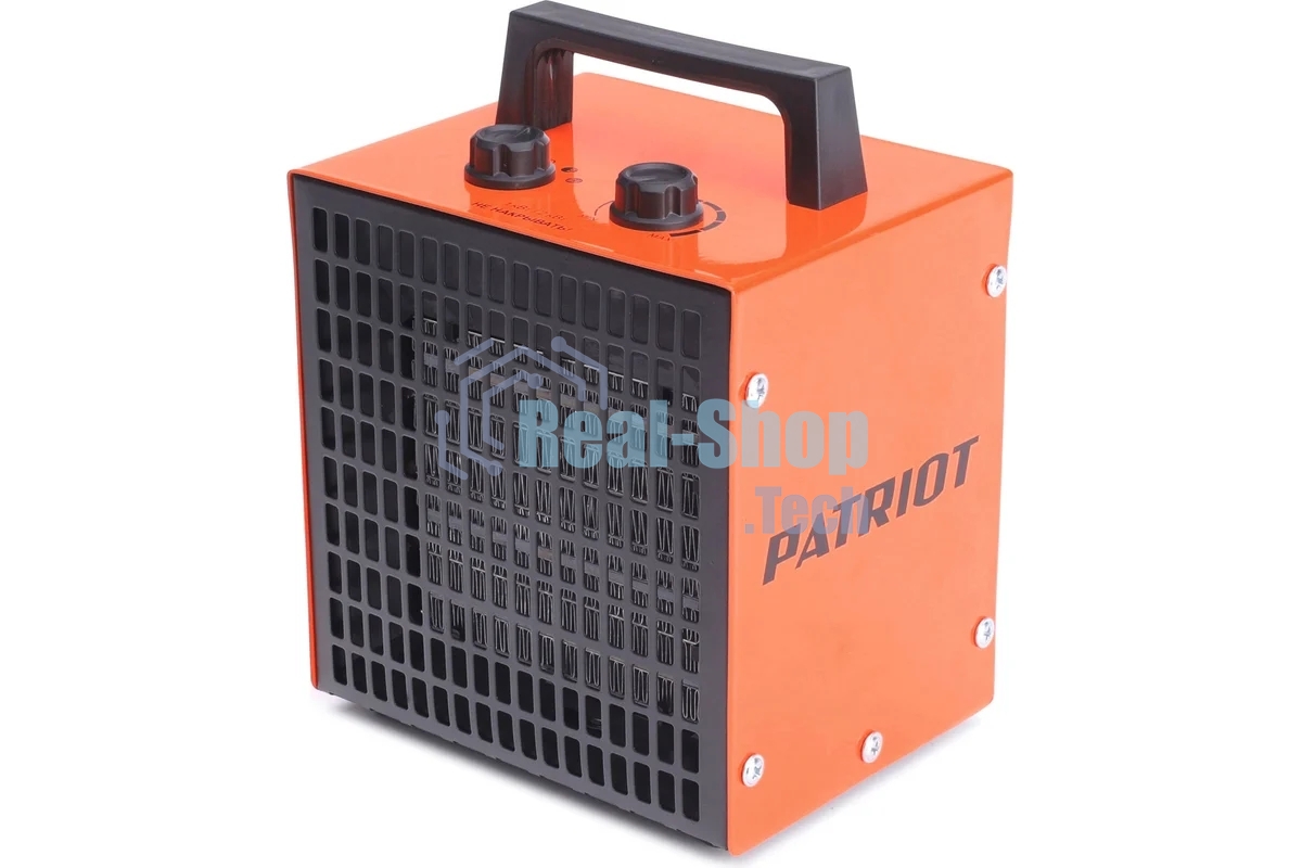 Тепловентилятор электрический Patriot PT Q 3S, оранжевый/черный, 2000 Вт, 25 м2, термостат