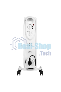 Обогреватель масляный AC ELECTRIC AOH/BM-09BW 2000 (9 секций) белый, 2000 Вт, 20 м2, термостат