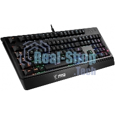 Клавиатура проводная MSI VIGOR GK20 RU черный USB Multimedia for gamer LED (подставка для запястий)