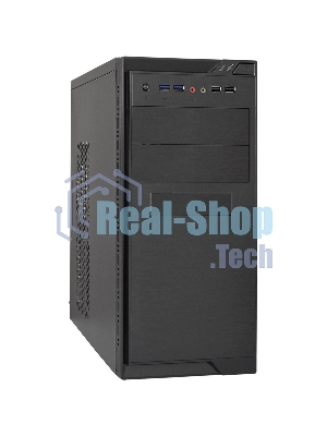 Компьютерный корпус Minitower ExeGate MA-372UX Black, mATX UN350, 120мм 2*USB+2*USB3.0, Audio