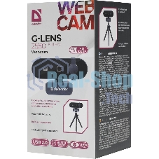 Веб-камера G-lens 2580 FullHD 1920x1080, 30 кадр/с, USB Type-A, микрофон (шумоподавление), автоматическая фокусировка, автоосвещение, штатив в комплекте