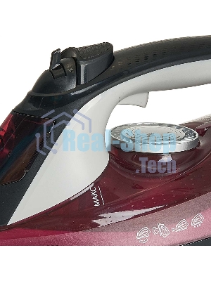 Утюг Delta LUX DE-3009 черный/бордовый, 3000 Вт, 25 г/мин, 190 г/мин, 300 мл