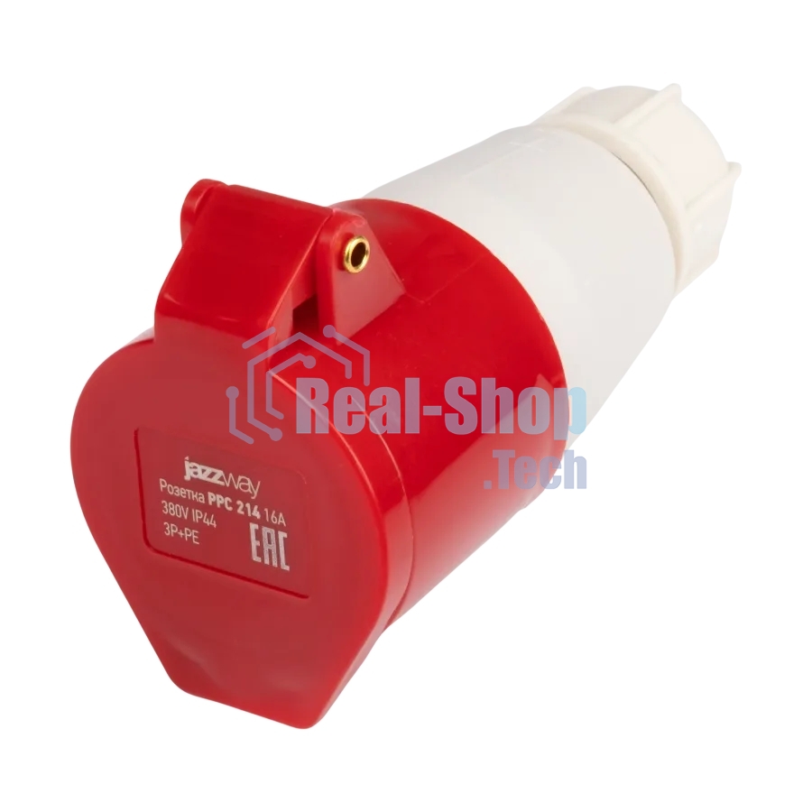 Розетка переносная PPC 214 3Р+РЕ 16А 380В IP44 Jazzway