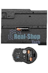 Клавиатура + мышь Оклик 205MK клав:черный мышь:черный USB беспроводная