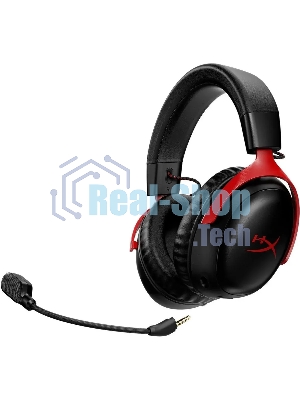Гарнитура HyperX Cloud III чёрный-красный, беспроводная, радиоканал