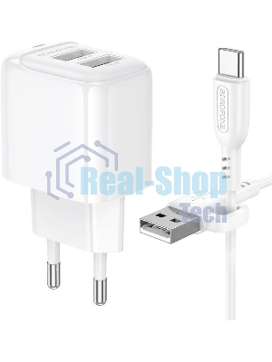 Сетевое зарядное устройство BOROFONE (6941991113772) BAS41Aa 2USB 2.0A для Type-C