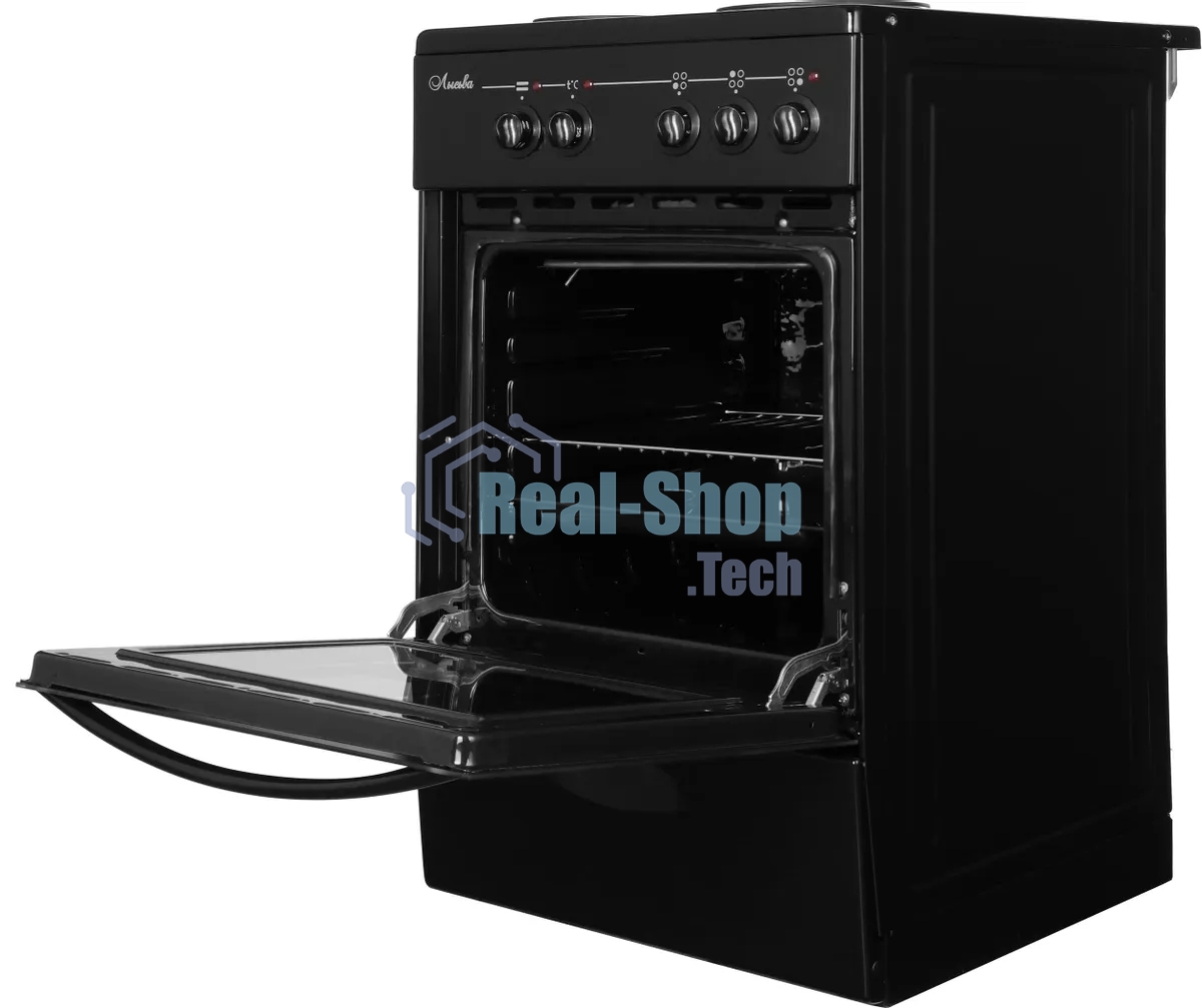 Плита электрическая Лысьва ЭП 301 МС черный, конфорок 3 электрических, духовка 57 л, 50 см x 85 см x 60 см (без крышки)