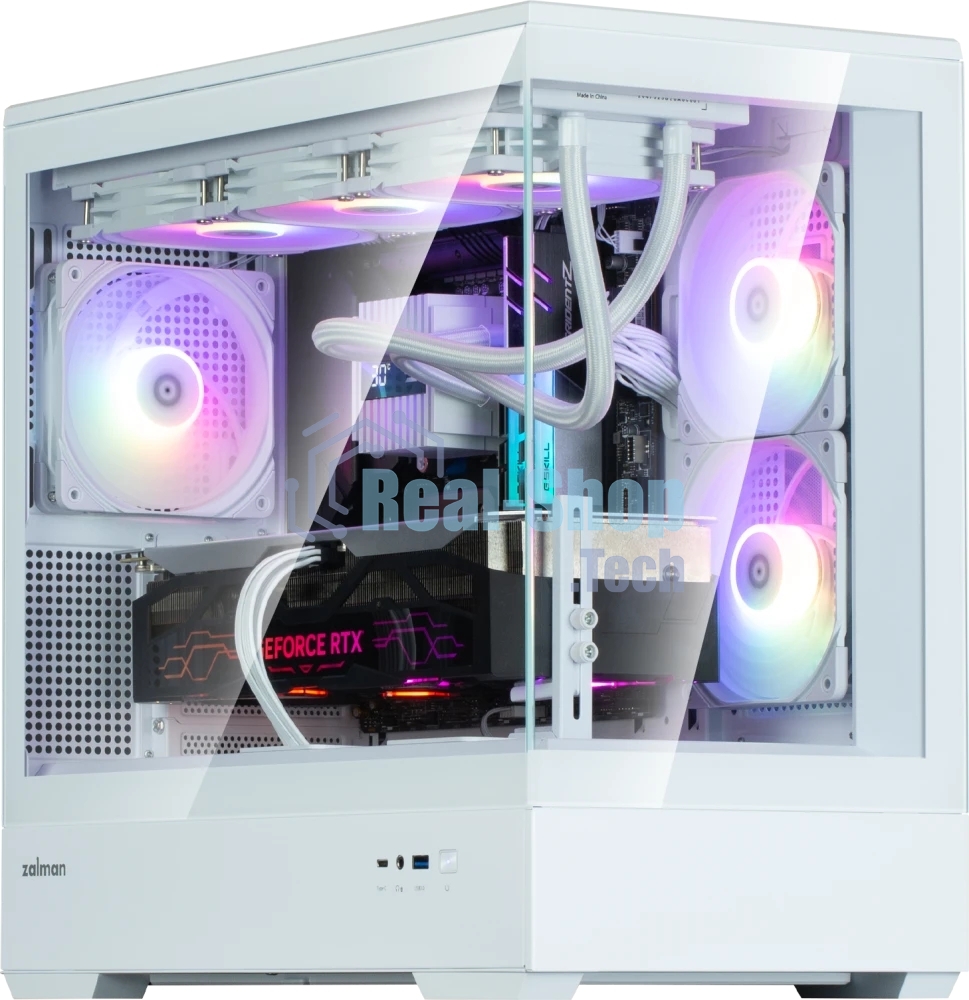 Компьютерный корпус ZALMAN P30 V2, MATX, белый, WINDOW, 2x3.5