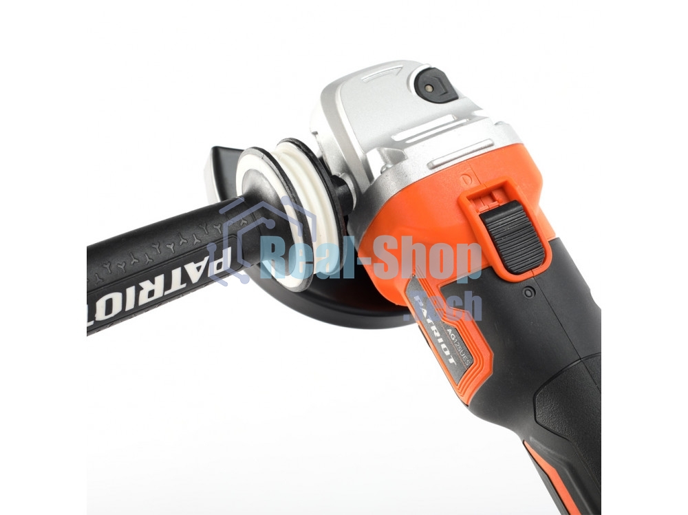 Угловая шлифовальная машина (УШМ) PATRIOT PATRIOT AG 125Li UES (Без ЗУ и АКБ) в коробке, двигатель: бесщеточный, 8000об/мин