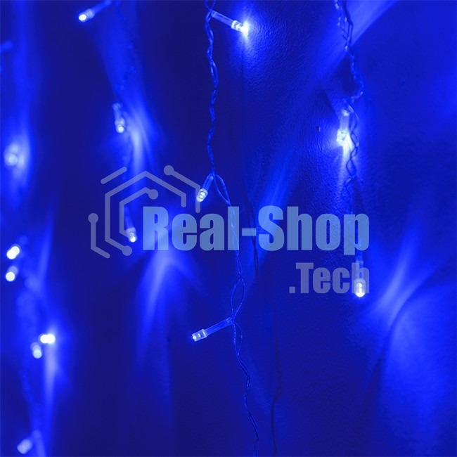 Гирлянда светод. Funray Бахрома IC-72B, 1.6*0.7м, 72 LED, синий, IP20, прозрачный шнур 1,5м,