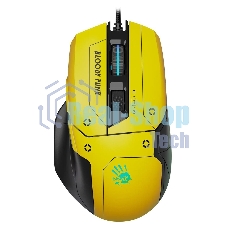 Мышь проводная A4Tech Bloody W70 Max желтый/черный, 10000 dpi, USB, кнопки - 9