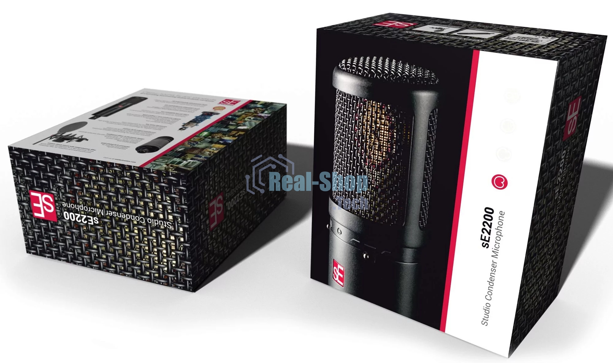 Микрофон конденсаторный sE Electronics SE 2200 20 Гц - 20 кГц, кардиоида, комплектация: металлический поп-фильтр, держатель типа паук, резьбовой переходник на микрофонную стойку