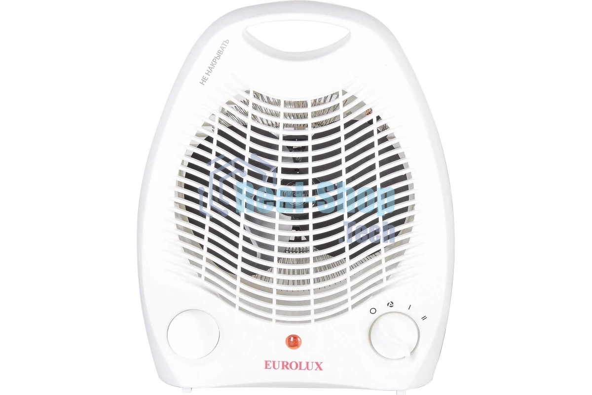 Тепловентилятор EUROLUX ТВС-EU-1, белый, 1800 Вт, 22 м2, термостат, 3 режима 67/2/8