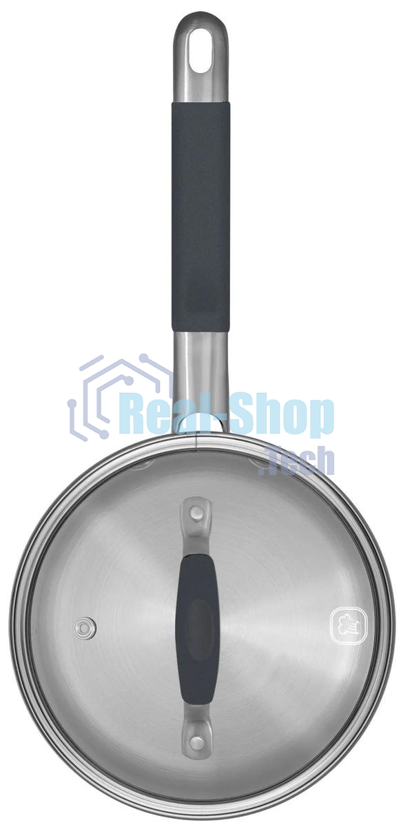 Ковш Rondell Stern RDS-008, 1.9л, с крышкой 16см, серый