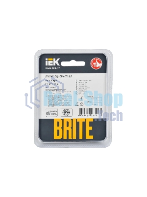 Рамка 1-местная IEK BRITE РУ-1-1-БрЧ (BR-M12-M-K02) металл черный