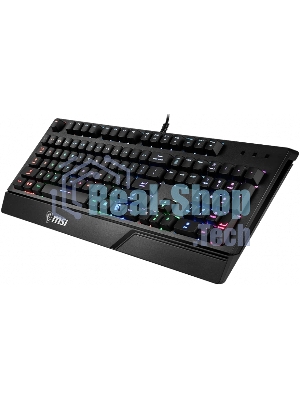 Клавиатура проводная MSI VIGOR GK20 RU черный USB Multimedia for gamer LED (подставка для запястий)