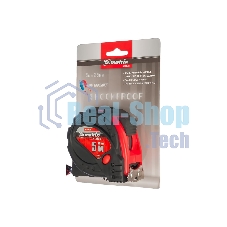 Рулетка Matrix status magnet 3 fixations 5мх25мм обрезиненный корпус зацеп с магнитом