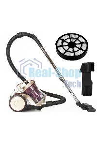 Пылесос Pioneer VC325C красный/золотой, 380/2000 Вт, уборка сухая, пылесборник контейнер 2 л