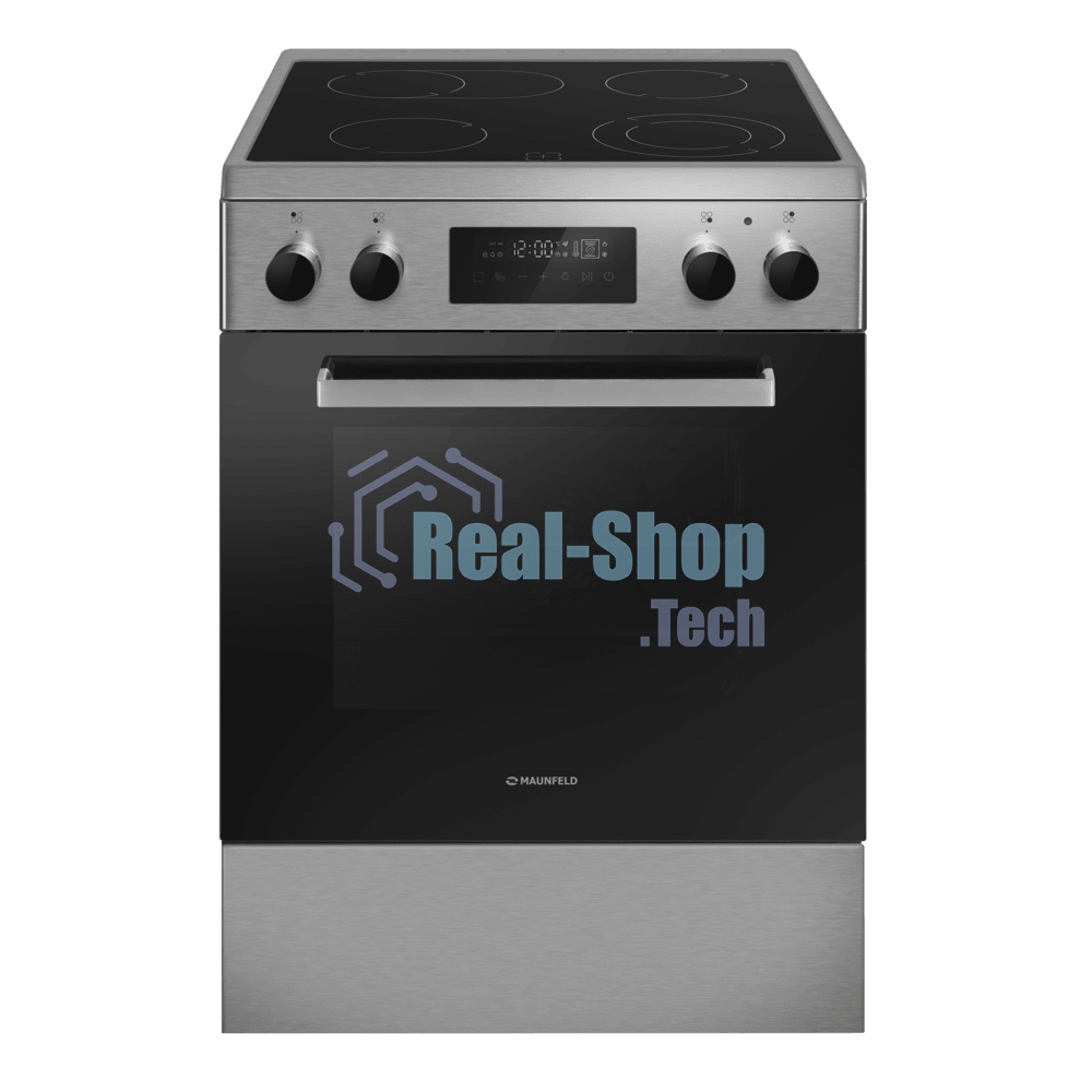 Плита электрическая Maunfeld MEC611CS09TD серебристый, конфорок 4 шт, духовка 59 л, 60 см x 85 см x 60 см