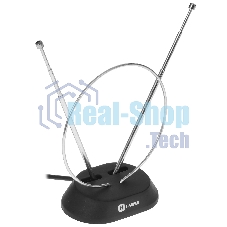 Телевизионная антенна Harper ADVB-2111 (комнатная, пассивная;DVB-T2; VHF/UHF (174–230 MHz, 470-862 MHz); 20 dB; 75; 3dB; 1 м)
