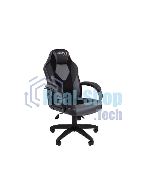 Кресло Chairman game 17 черный, экокожа, 120 кг, механизм качания