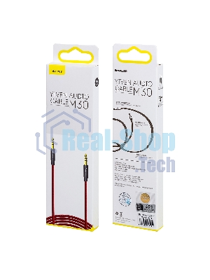 Кабель Baseus CAM30-C91 Yiven Audio Cable M30 AUX 3.5мм (M) to AUX 3.5мм (M) 1.5m Red+Black