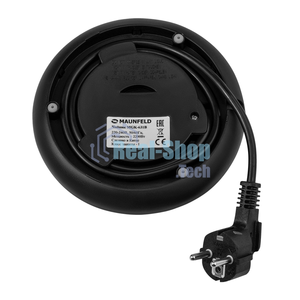 Чайник электрический Maunfeld MGK-631B 2200 Вт, 1,7 л, черный