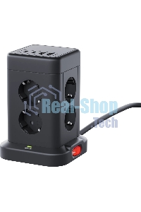 Сетевой фильтр Defender ILS 453 (3 м, 8 розеток, 2USB-A, 2USB-C)