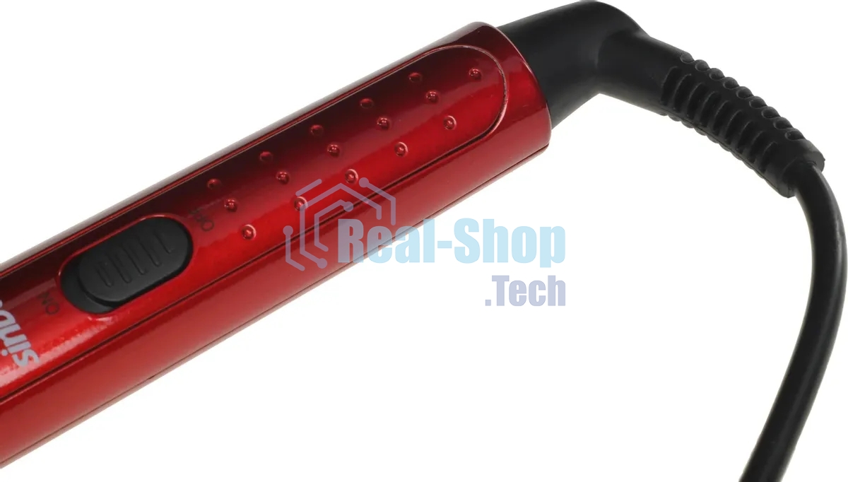 Щипцы для завивки волос Sinbo SHD 7077 красный/золотистый, 10 мм, 200 °C, 1 режим