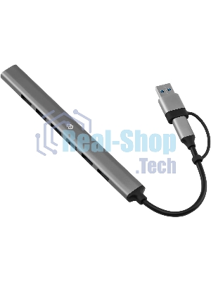 USB-концентратор Digma DHUB-7USB-AC-2.0, USB-C + USB-A, USB 2.0 7 портов, USB