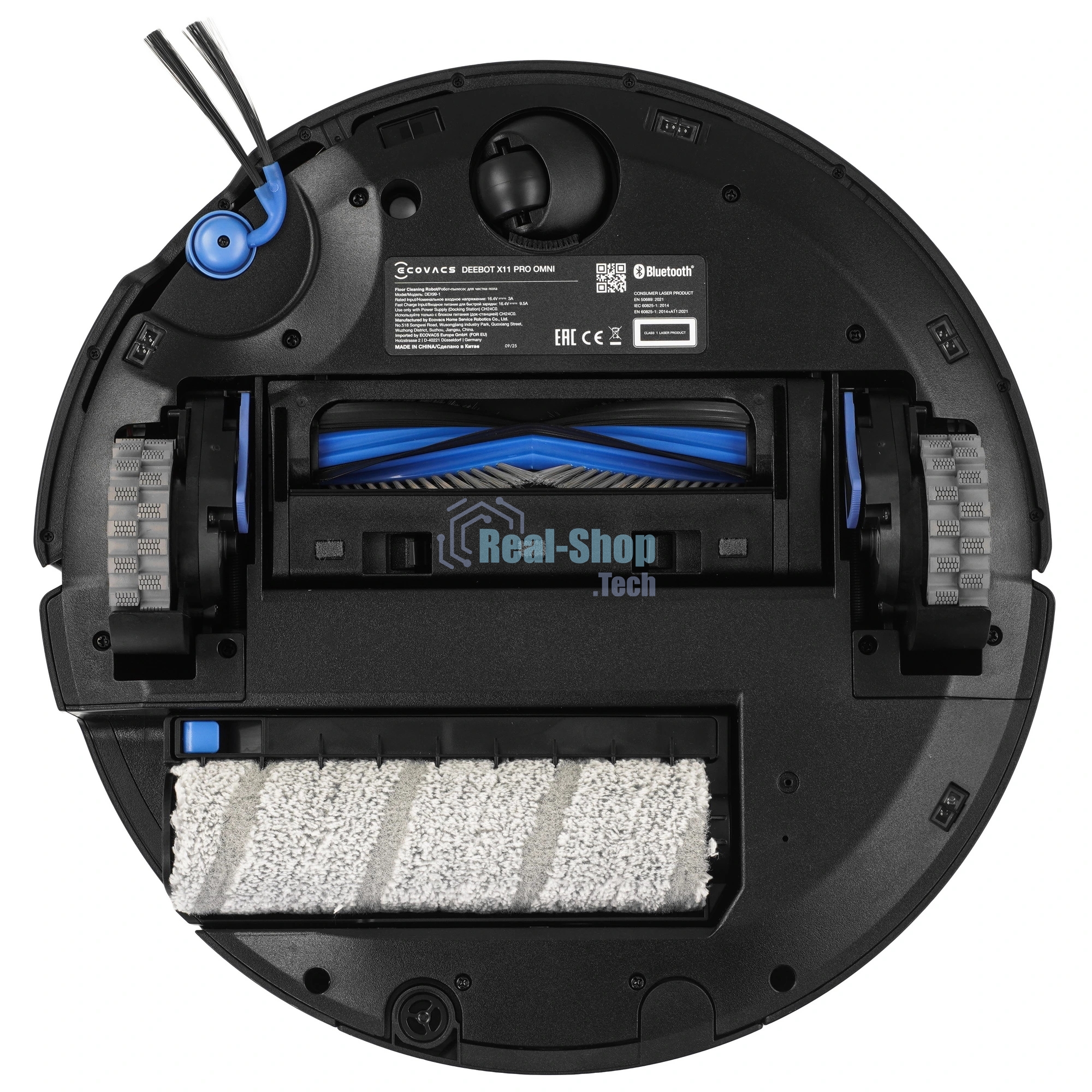 Робот-пылесос Ecovacs Deebot X11 PRO OMNI черный, 6400 мА*ч Li-Ion, уборка сухая/влажная, пылесборник контейнер 0.22 л