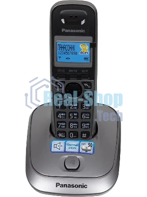 Телефон беспроводной (DECT) Panasonic KX-TG2511RUM (металик) АОН, Caller ID,спикерфон на трубке,переход в Эко режим одним нажатием