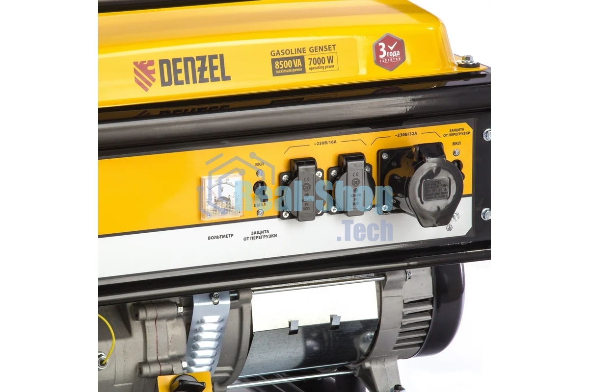 Электрогенератор бензиновый Denzel GE 8900, 8.5 кВт, 99 дБ, 86 кг