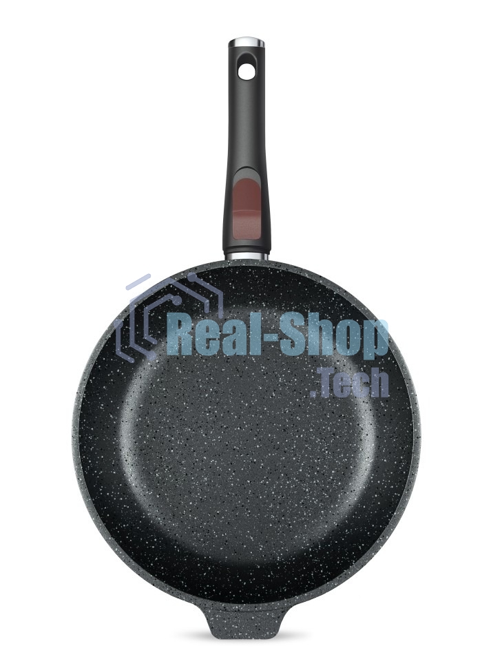 Сотейник 26 НЕВА МЕТАЛЛ ПОСУДА L181326i высокий литая Индукция Гранит с/р