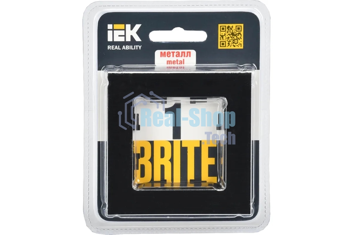 Рамка 1-местная IEK BRITE РУ-1-1-БрЧ (BR-M12-M-K02) металл черный