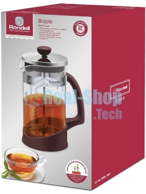 Френч-пресс Rondell Bojole RDS-1903 1 л бордовый
