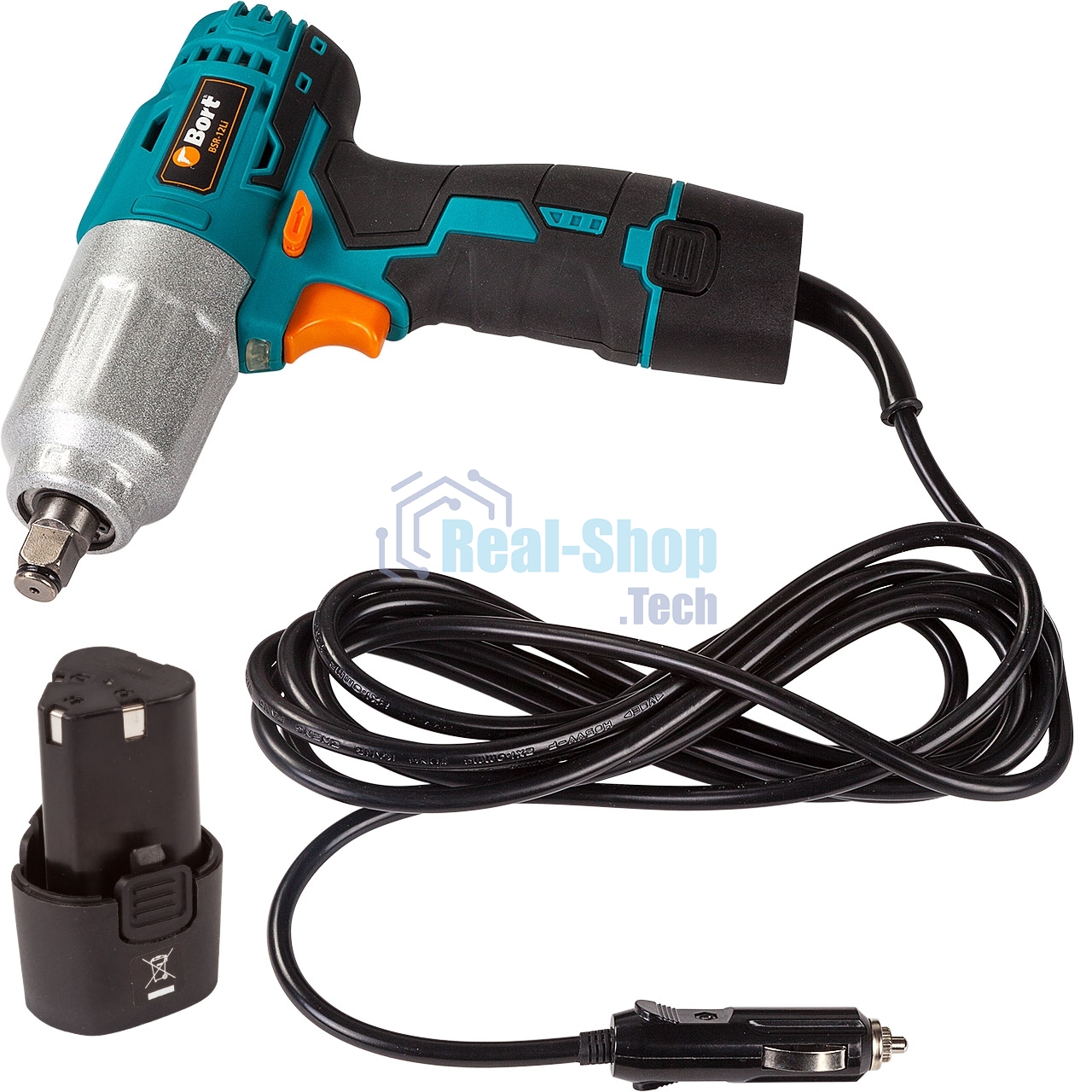 Гайковерт Bort BSR-12LI проводной автомобильный 93720636 12 В, 350 Нм, 3300 об/мин, 3,1 кг