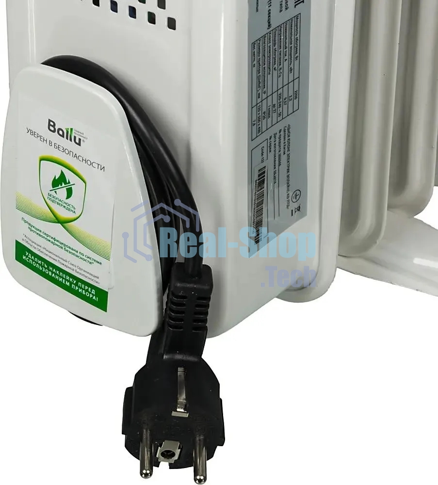 Обогреватель масляный Ballu Comfort BOH/CM-11WDN (11 секций) белый, 2200 Вт, 27 м2, термостат