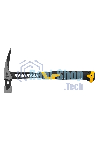 Молоток кровельщика Denzel 600 г, цельнокованый, боек с магнитом, двухкомп. обрезин. рук-ка