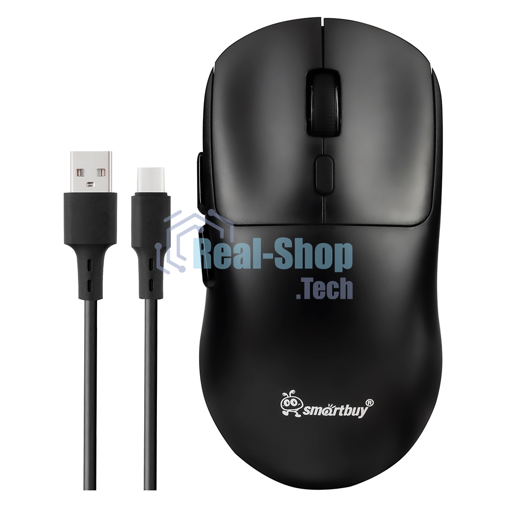Мышь игровая беспроводная Dual BT+USB с зарядкой Smartbuy X7 черная (SBM777DAG) /40.  