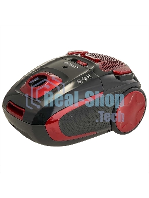 Пылесос Delta LUX DL-0848 черный/красный, 400/2200 Вт, уборка сухая, пылесборник мешок 3,5 л