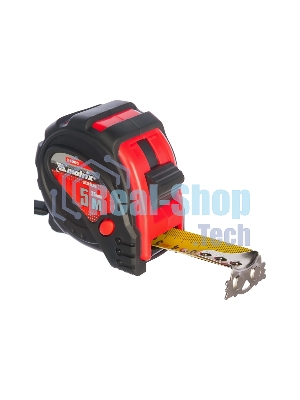 Рулетка Matrix status magnet 3 fixations 5мх25мм обрезиненный корпус зацеп с магнитом