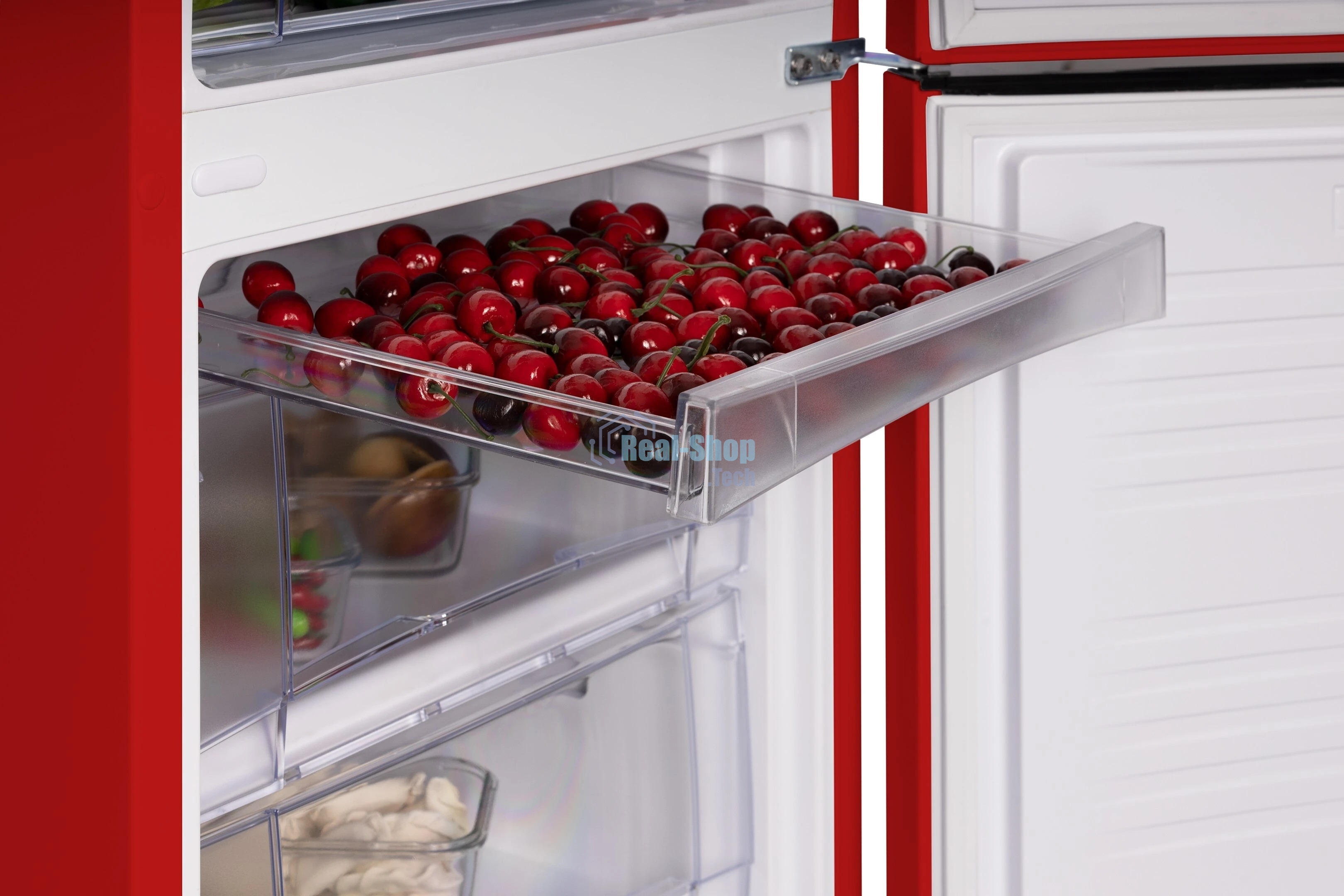 Холодильник Nordfrost NRB 164NF R красный двухкамерный 238/105 л морозилка снизу