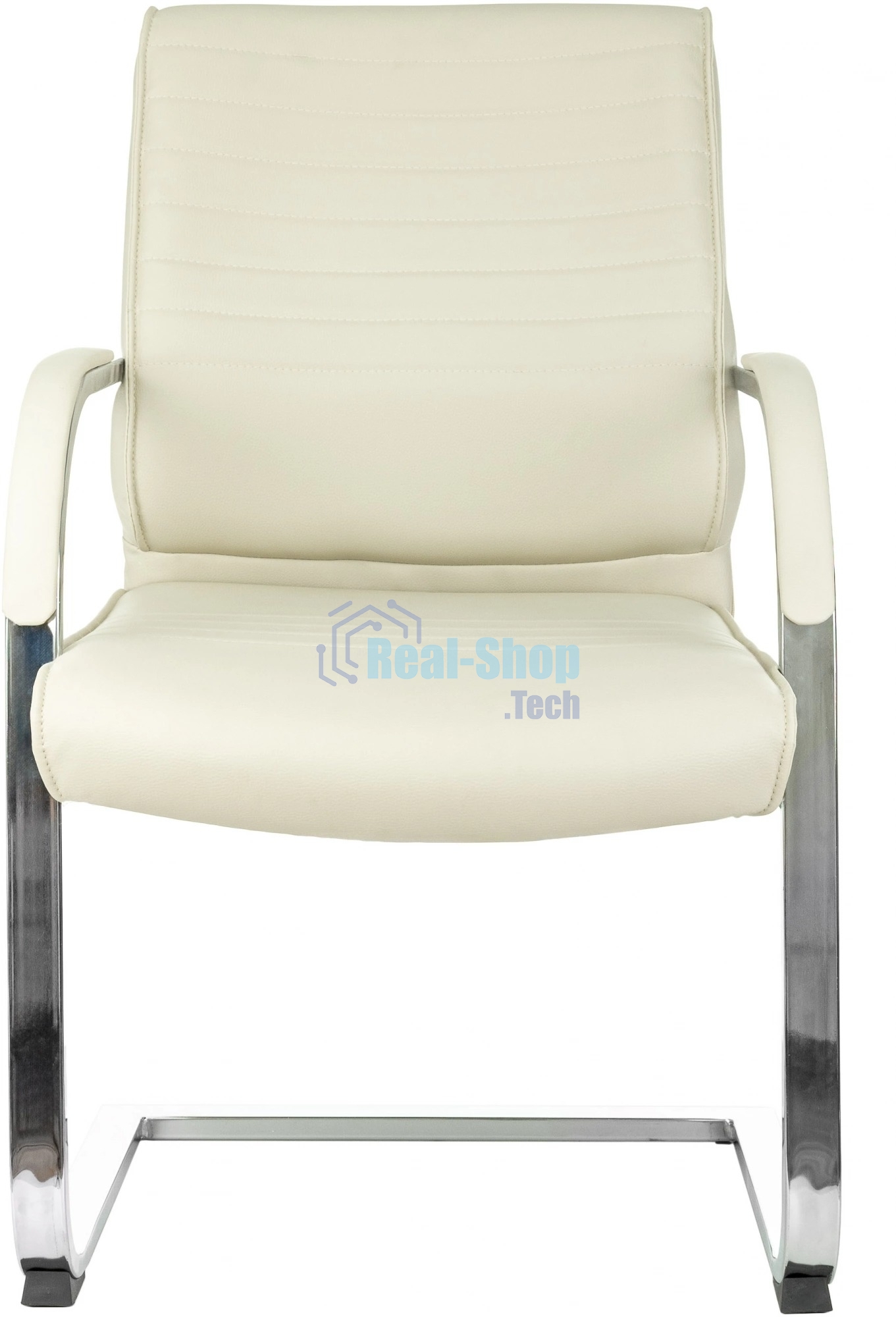 Кресло офисное Бюрократ T-8010-LOW-V/IVORY слоновая кость, искусственная кожа, на полозьях