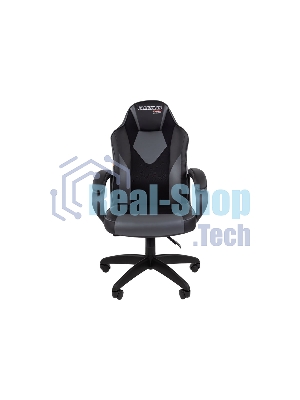Кресло Chairman game 17 черный, экокожа, 120 кг, механизм качания