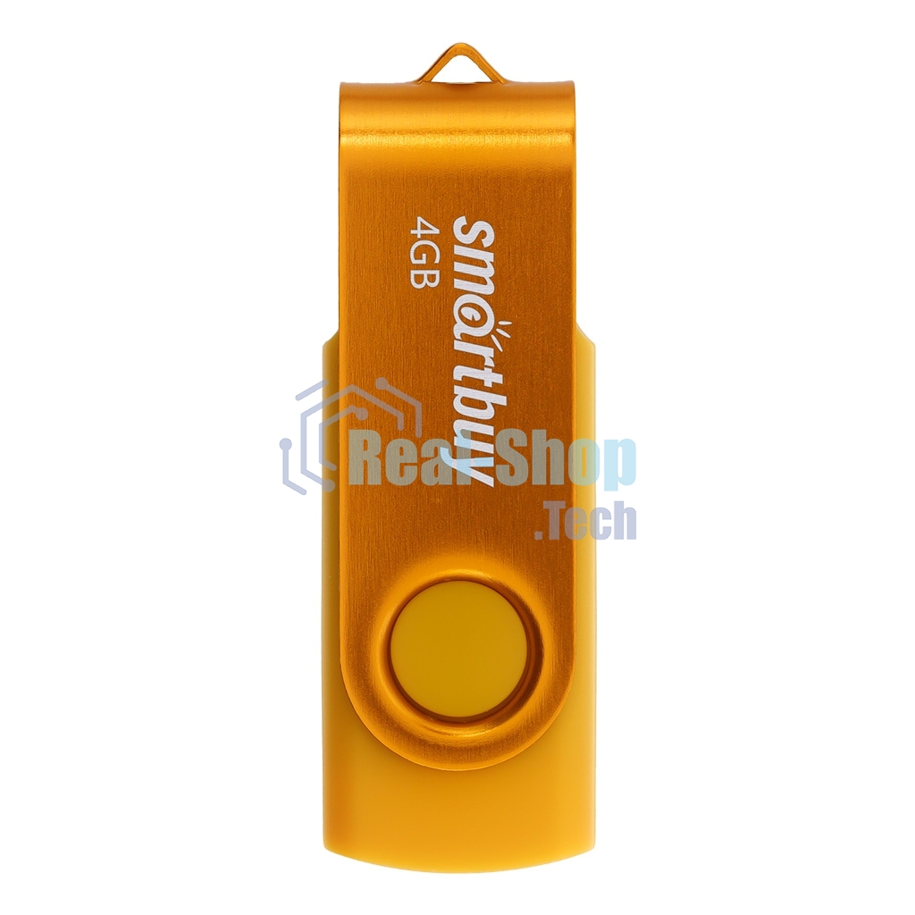 Флешка USB Smartbuy Twist Yellow (SB004 Gb2TWY), 4 Gb, USB 2.0, R/W 10/7, желтый